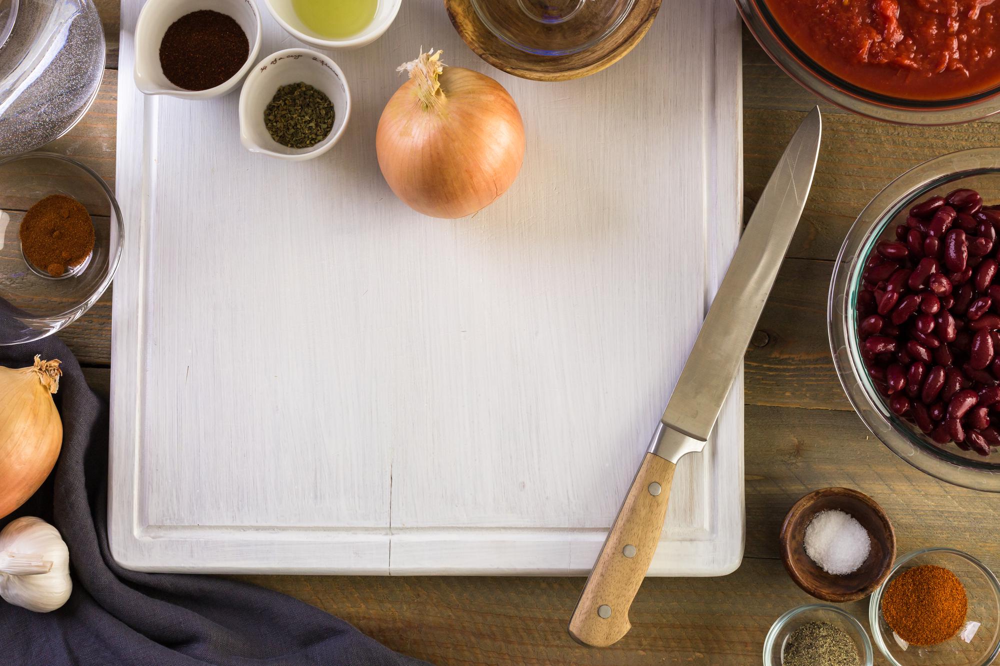 Selection of workshop materials and recipe cards
